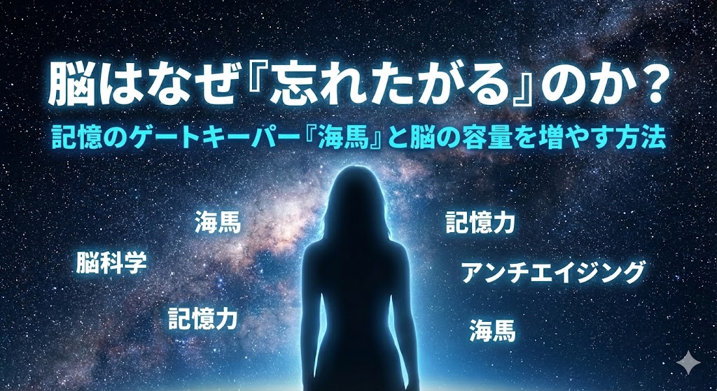 【脳科学】脳はなぜ「忘れたがる」のか?記憶のゲートキーパー「海馬」の正体と、物理的に脳の容量を増やす唯一の方法