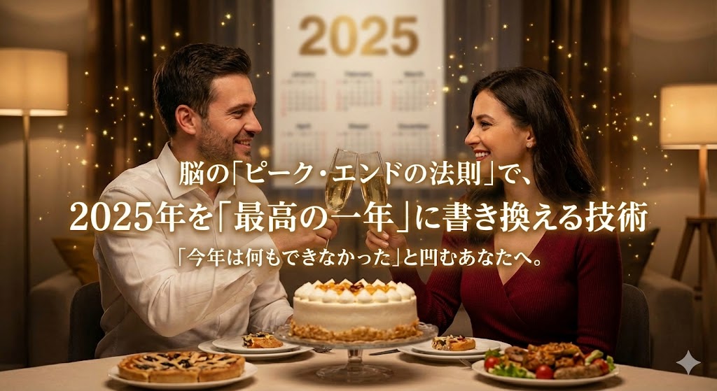 「今年は何もできなかった」と凹むあなたへ。脳の「ピーク・エンドの法則」で、2025年を「最高の一年」に書き換える技術