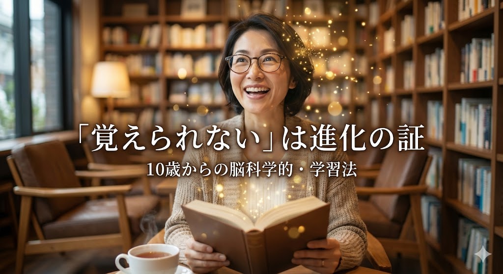 「昔のように覚えられない」は進化の証。10歳で訪れる脳の「OSアップデート」と、大人だけが使える最強の学習法