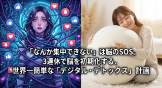「なんか集中できない」は脳のSOS。3連休で脳を初期化する、世界一簡単な「デジタル・デトックス」計画