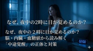 なぜ、夜中の2時に目が覚めるのか？脳・内臓・血糖値から読み解く「中途覚醒」の正体と対策