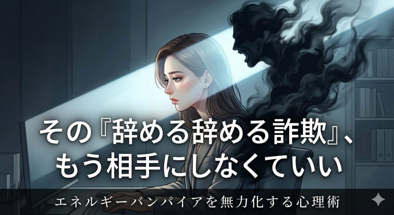 「辞めたい、面倒くさい」と言いながら絶対に辞めない人たち。リーダーの精神（前頭葉）を守る、心理学と脳科学の『2つの切り返し術』