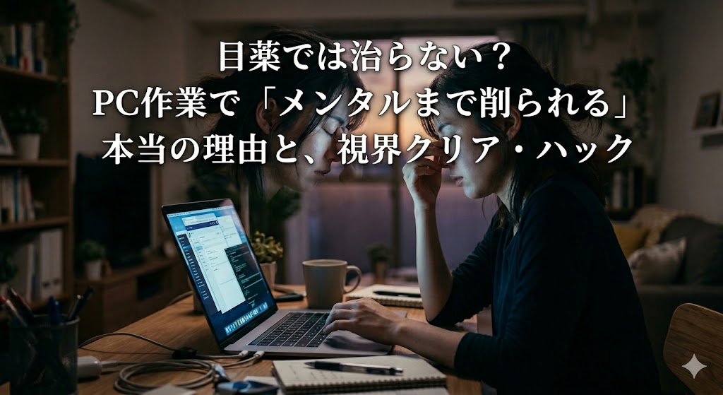 目薬では治らない？ PC作業で「メンタルまで削られる」本当の理由と、視界クリア・ハック