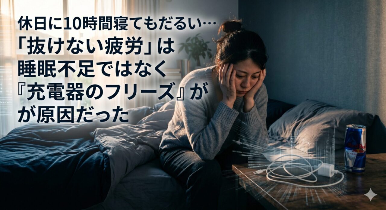 休日に10時間寝てもだるい…「抜けない疲労」は睡眠不足ではなく『充電器のフリーズ』が原因だった