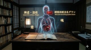 【東洋医学×脳科学】食後の眠気は「脳の自己防衛」だった。湿痰が招く脾・肺の連鎖崩壊と、網様体賦活系のダウン
