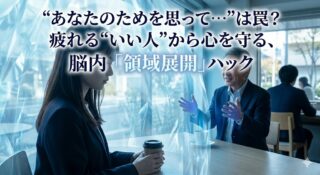「あなたのためを思って…」は罠？ 疲れる“いい人”から心を守る、脳内「領域展開」ハック