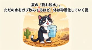 夏の「隠れ脱水」。ただの水をガブ飲みするほど、体は砂漠化していく罠